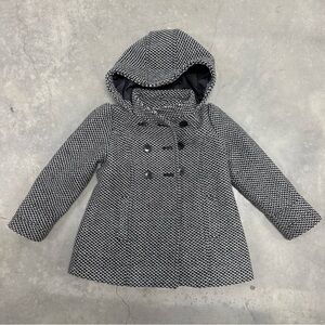 Old Navy Hooded Preppy Jacket black and white 5T